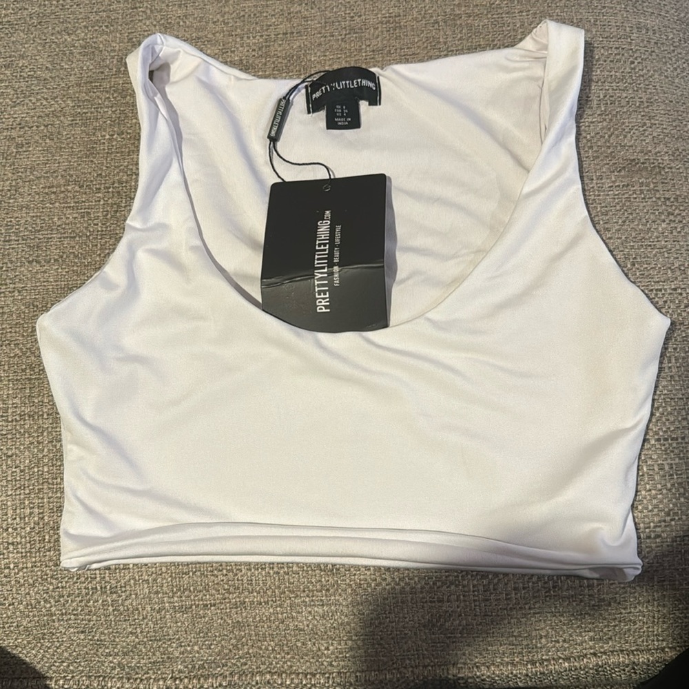 white crop top